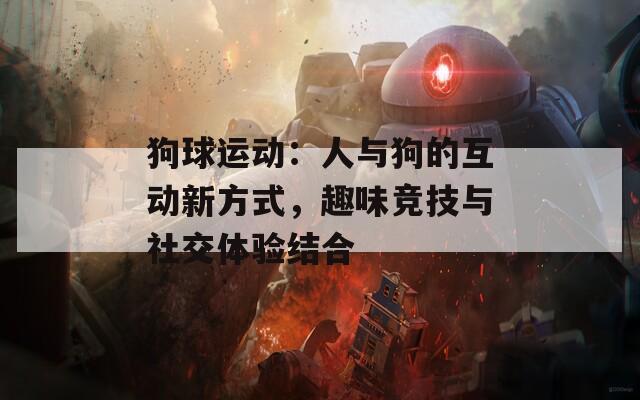 狗球运动：人与狗的互动新方式，趣味竞技与社交体验结合