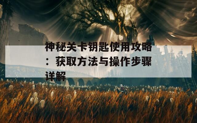 神秘关卡钥匙使用攻略：获取方法与操作步骤详解