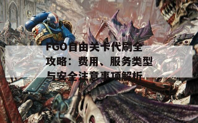 FGO自由关卡代刷全攻略：费用、服务类型与安全注意事项解析