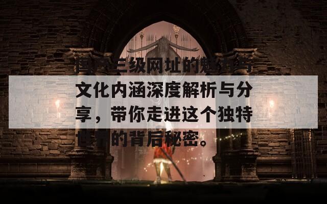 国产三级网址的魅力与文化内涵深度解析与分享，带你走进这个独特世界的背后秘密。