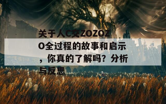 关于人C交ZOZOZO全过程的故事和启示，你真的了解吗？分析与反思