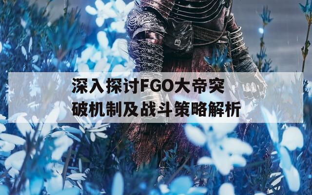 深入探讨FGO大帝突破机制及战斗策略解析