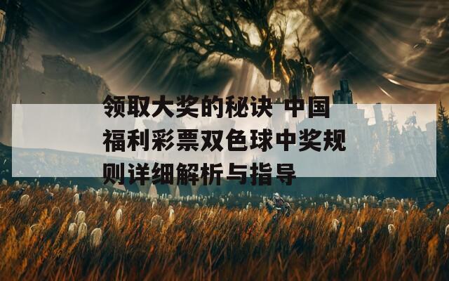 领取大奖的秘诀 中国福利彩票双色球中奖规则详细解析与指导