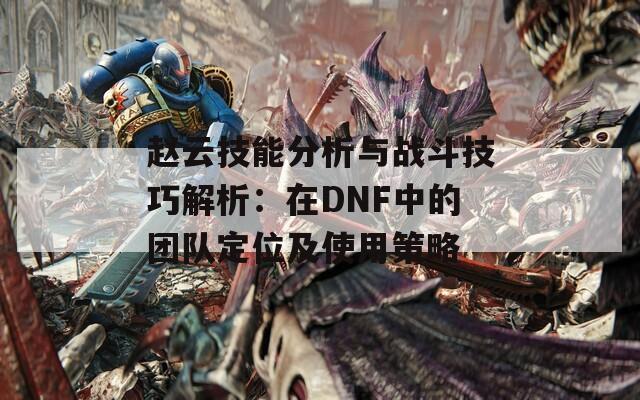 赵云技能分析与战斗技巧解析：在DNF中的团队定位及使用策略