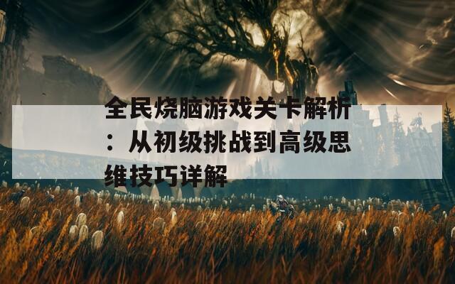 全民烧脑游戏关卡解析：从初级挑战到高级思维技巧详解