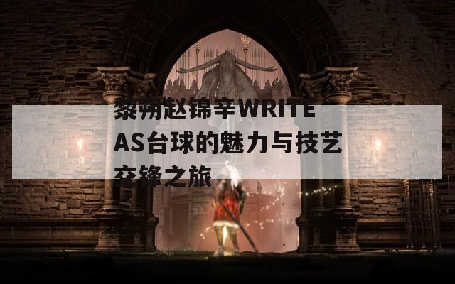 黎朔赵锦辛WRITEAS台球的魅力与技艺交锋之旅