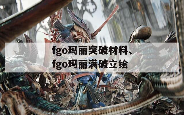 fgo玛丽突破材料、fgo玛丽满破立绘