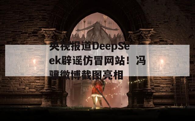 央视报道DeepSeek辟谣仿冒网站！冯骥微博截图亮相