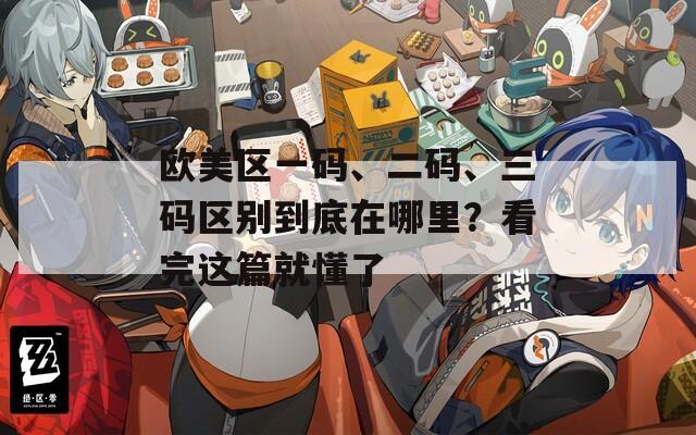 欧美区一码、二码、三码区别到底在哪里？看完这篇就懂了
