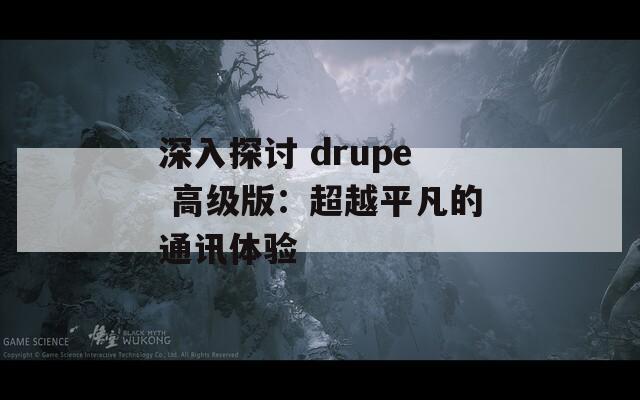 深入探讨 drupe 高级版：超越平凡的通讯体验