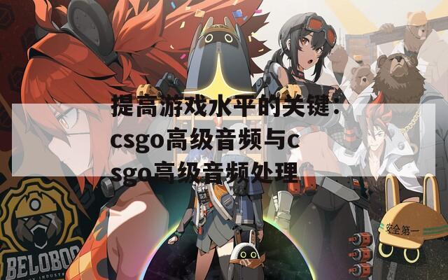 提高游戏水平的关键：csgo高级音频与csgo高级音频处理