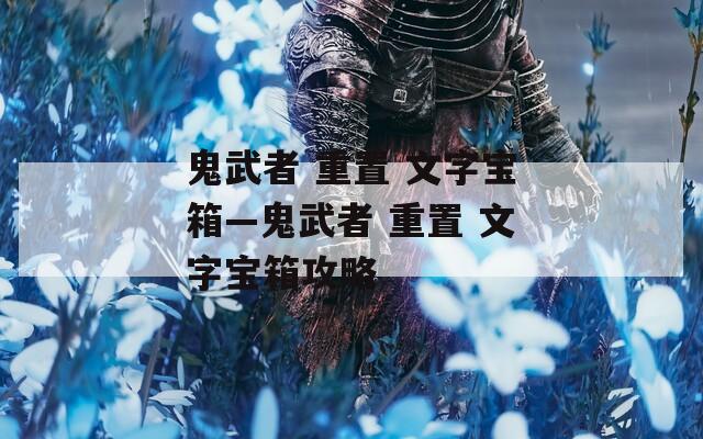 鬼武者 重置 文字宝箱—鬼武者 重置 文字宝箱攻略