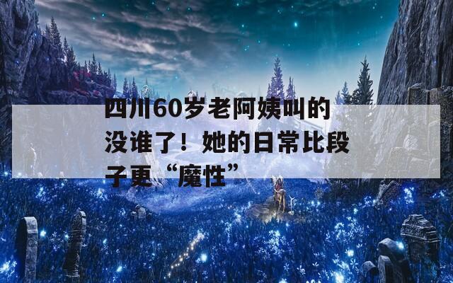 四川60岁老阿姨叫的没谁了！她的日常比段子更“魔性”